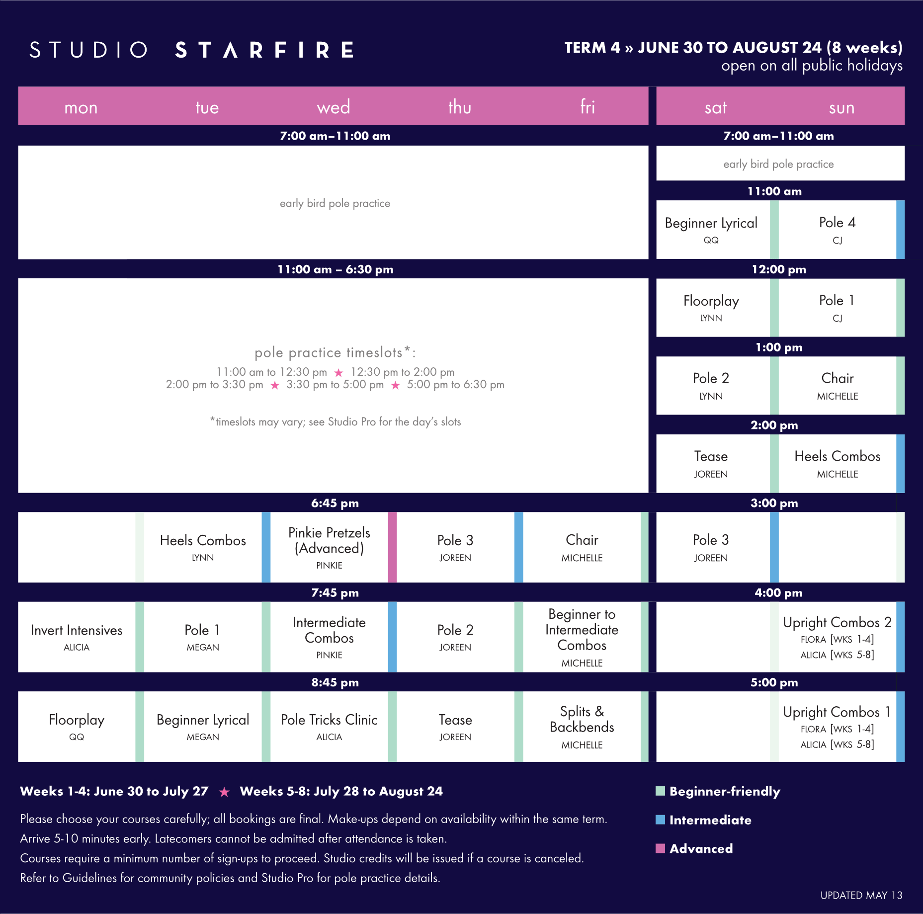 T4 Calendar 1018